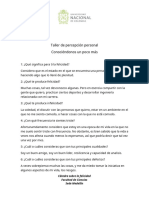 Trabajo 1 - Taller de Percepción Personal Sobre La Felicidad - Conociéndonos Un Poco Más