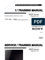 Sony Kdl-40nx720 46nx720 55nx720 60nx720 Chassis Az2-F Training