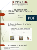 Teoría Del Consumidor, Demanda Individual, Oferta Y Demanda: Modulo 1 Semana 1