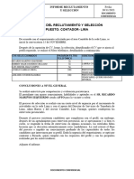 Informe Reclutamiento y Selección de Aux Contable