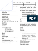 Lista de Exercícios - Teoria e Fenômenos Ondulatórios