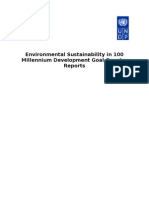 Environmental Sustainability in 100 Millennium Development Goal Country Reports