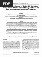 The Yield and Essential Oil Content of Mint (Mentha SSP.) in Northern Ostrobothnia