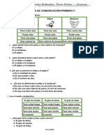 Ficha de Comunicación Semejanzas y Diferencias - Números-Las Plantas - Primero C-Roxy