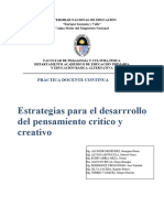 Lectura 12 - Estrategias para El Desarrollo Del Pensamiento Crítico y Creativo