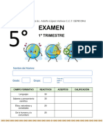 EXAMEN PRIMER TRIMESTRE 5°-B