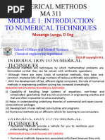 Module 1 - Introduction To Numerical Techniques