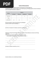 Variety of Living Organisms Worksheet