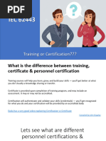 Training or Certification???