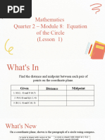 Equation of Circle Math 10 LESSON 1