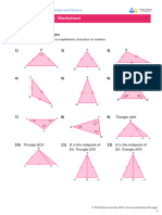 Types of Triangles GCSE Worksheet