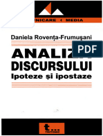 Analiza Discursului Ipoteze Şi Ipostaze (Rovenţa-Frumuşani, Daniela) (Z-Library)