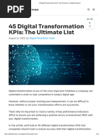 45 Digital Transformation KPIs - The Ultimate List - Digital Directions