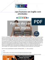 Partes Do Corpo Humano em Inglês Com Atividades - Inglês Prático