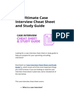 The Ultimate Case Interview Cheat Sheet and Study Guide