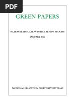 Pakistan Education Green Papers