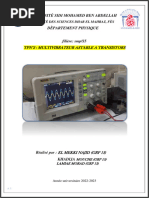 Tpn°2: Multivibrateur Astable A Transistors: Université Sidi Mohamed Ben Abdellah