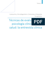 Evaluacioìn y Psicodiagnoìstico Entrevista y Propuesta Terapeìutica Con Casos