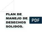 Plan de Manejo de Desechos Solido Cabcor Presentar Al Comite.