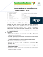 Plan de Implementacion Oy Cho Vamos A Jugar Iei #0146 - Tres Unidos