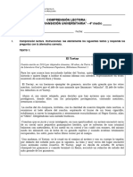 Comprensión Lectora PTU (Cuarto Año Medio - Mini Ensayo)