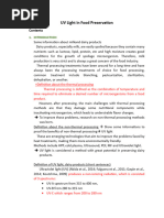 UV Light in Food Preservation