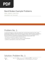 2.0 Band Brake Example Problems