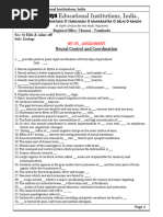 Neural Control and Coordination - Zoology Assignment