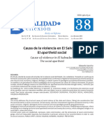 Causa de La Violencia en El Salvador: El Apartheid Social