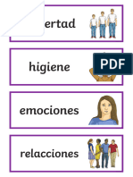 Tarjetas de Vocabulario Educacion Sexual