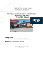 Propuesta de Optimización de Servicio de La Gasolinera Fortaleza