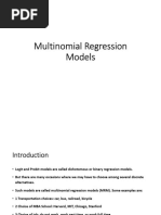 Multinomial Regression Models