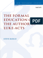 The Formal Education of The Author of Luke Acts 9780567705884 9780567705907 9780567705891