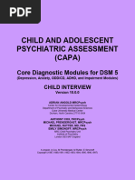 Child and Adolescent Psychiatric Assessment (CAPA) - Child Interview