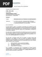 PR01-R01 Rev 3 - Carta - GTDS-320-2023 - Programacion de Actividades de Mantenimiento, Municipalidad de Chogos Bajo - Oficio #0140-2023 - A-MDCHB