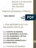 Tema 8. Vías Metabólicas y Nutrición