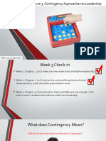 Lecture 3 Contingency Approaches To Leadership