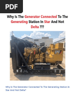 Why Is The Generator Connected To The Generating Station in Star and Not Delta Engineering Reference