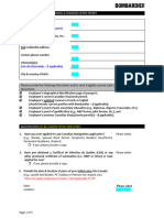 Immigration Questionnaire Canada - 2022