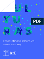 Estadisticas Culturales. Informe Anual 2019