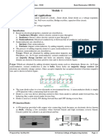 Module - 1 Semiconductor Diodes and Applications: Regulation - 2018 Basic Electronics-18ELN14