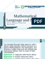 Mathematical Expressions and Sentences