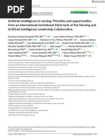 Journal of Advanced Nursing 2021 Ronquillo Artificial Intelligence in Nursing Priorities and Opportunities From An