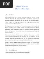 Chapter Overview - Chapter 1 - Percentage