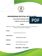 Síntesis Estrategias de Rehabilitación Cognitiva, Principios Terapéuticos, Implementación Del Programa de Rehabilitación