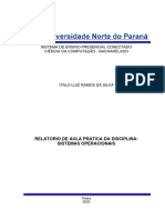 Relatorio de Aula Pratica Sistemas Operacionais