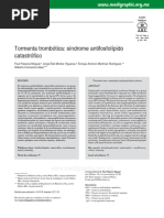 Tormenta Trombótica: Síndrome Antifosfolípido Catastrófi Co: Caso Clínico
