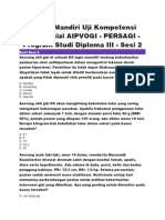 Tryout Mandiri Uji Kompetensi Vokasi Gizi AIPVOGI