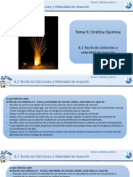 6.1 Teoría de Colisiones y Velocidad de Reacción