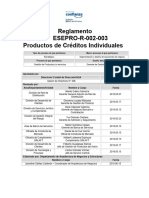 Reglamento de Creditos Individuales